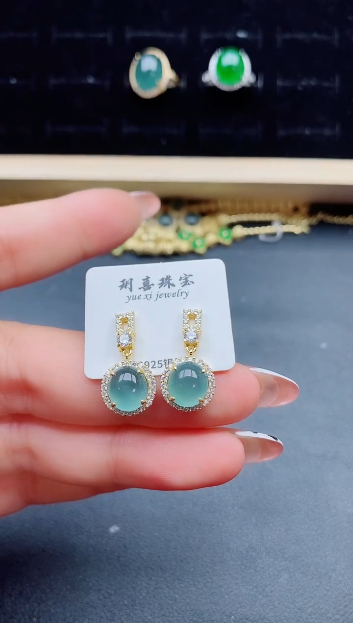 【闪购商品】翡翠银S925镶嵌戒指321321