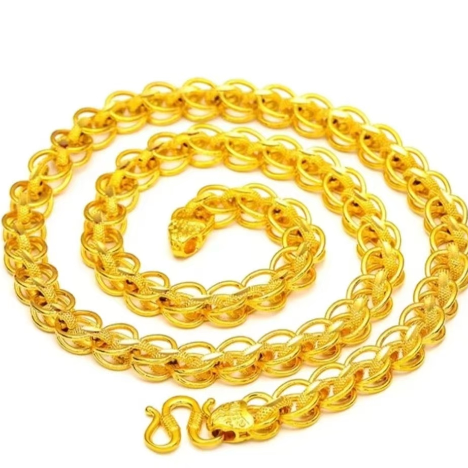 合金项链 黄金网红款【时尚钛链】男士霸气不掉色情侣饰品链子首饰