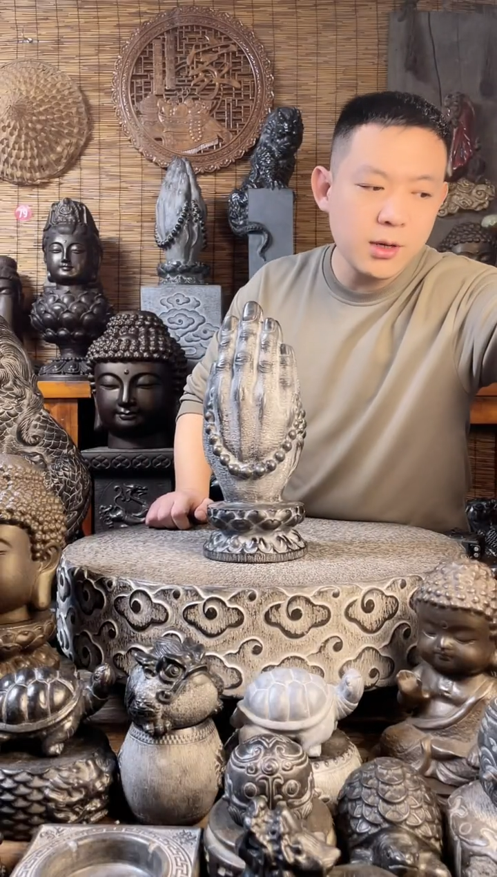 【闪购商品】34佛手天然青石雕刻