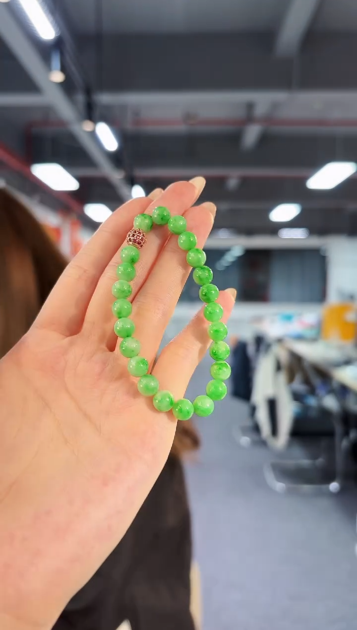 【闪购商品】翡翠手串未镶嵌缅料A货/支持复检/一件