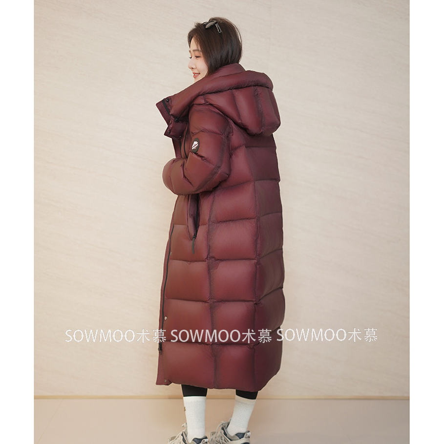 保暖羽绒服女冬季2025新款连帽显瘦加厚新国标90白鸭绒25D8028