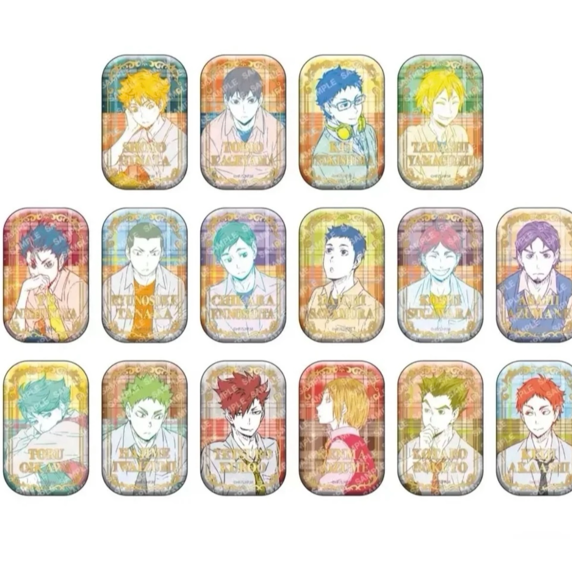 【排球少年】日谷现货排球少年烫金方吧唧一弹二弹