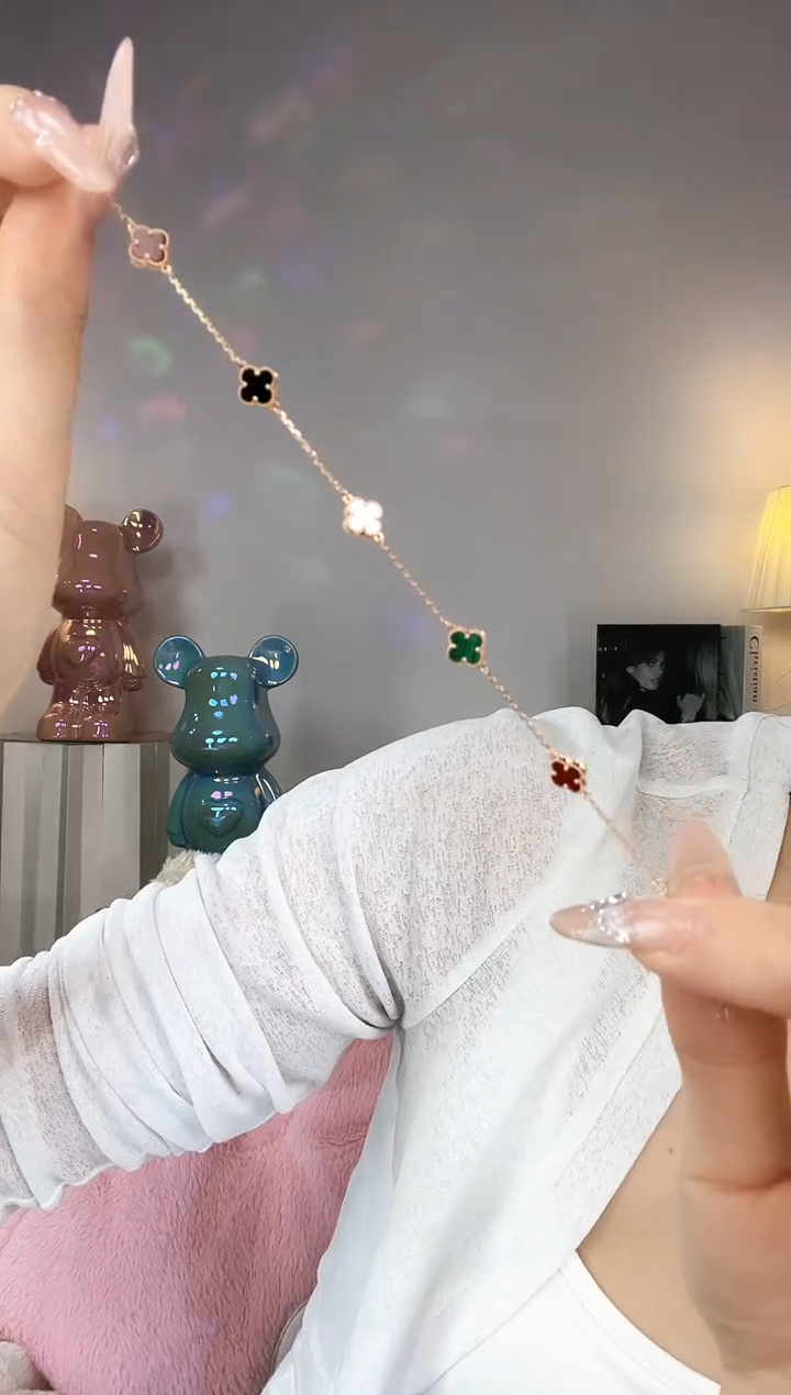 【闪购商品】玛瑙/玉髓手链18K金镶嵌彩色手链