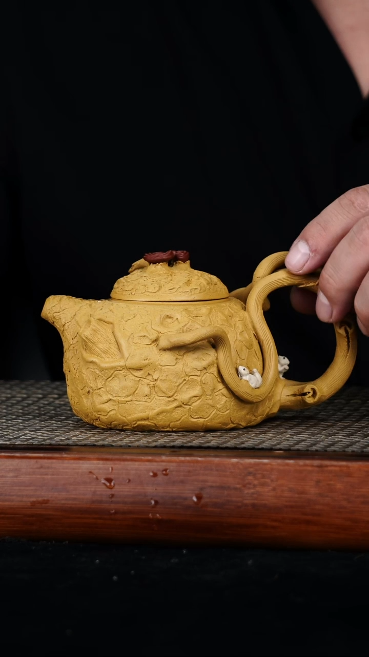 茶壶紫砂原矿黄金段泥树荫供春310cc