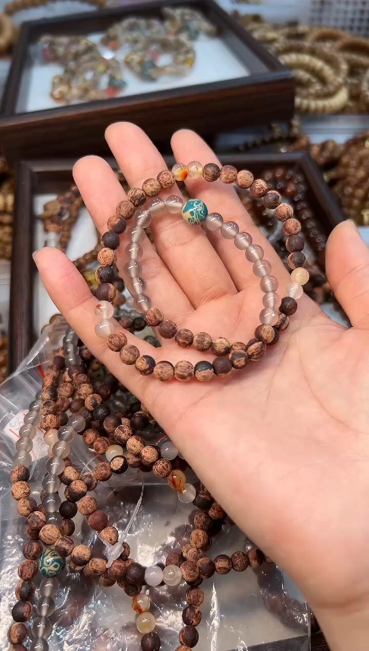 降真香手串/手链卡6mm设计款【降真香】双圈叠戴