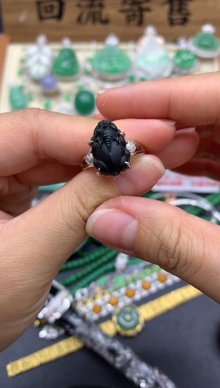 【闪购商品】翡翠戒指18K金镶嵌362-中国好珍宝