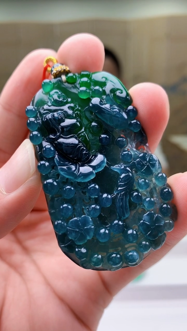 【闪购商品】定制翡翠未镶嵌4812bb-毛货挂件57