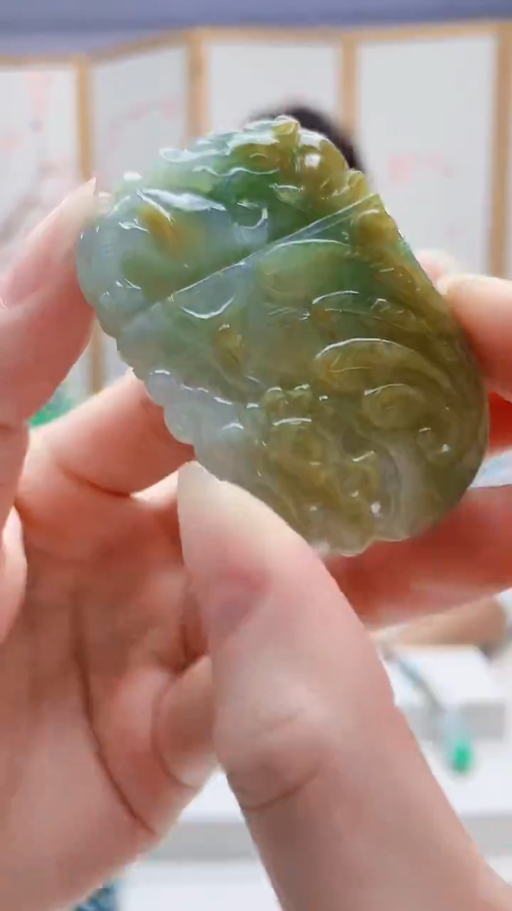 未镶嵌定制翡翠5175ry-毛货挂件90