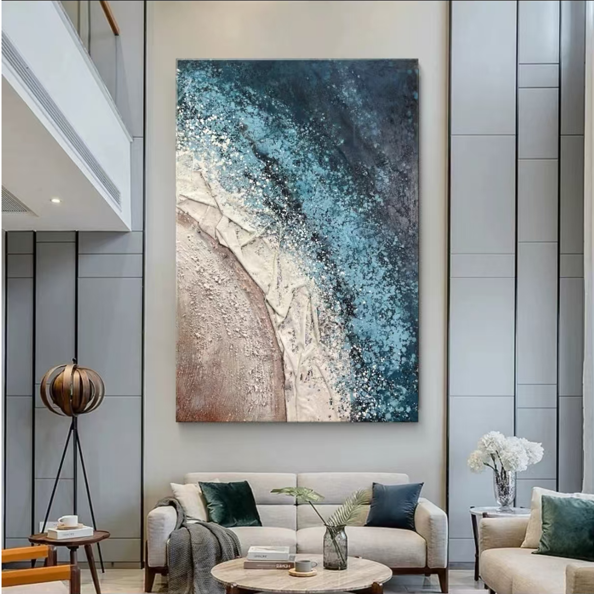 纯手♥绘无框油画《星海》抽象现代轻奢简约装饰画