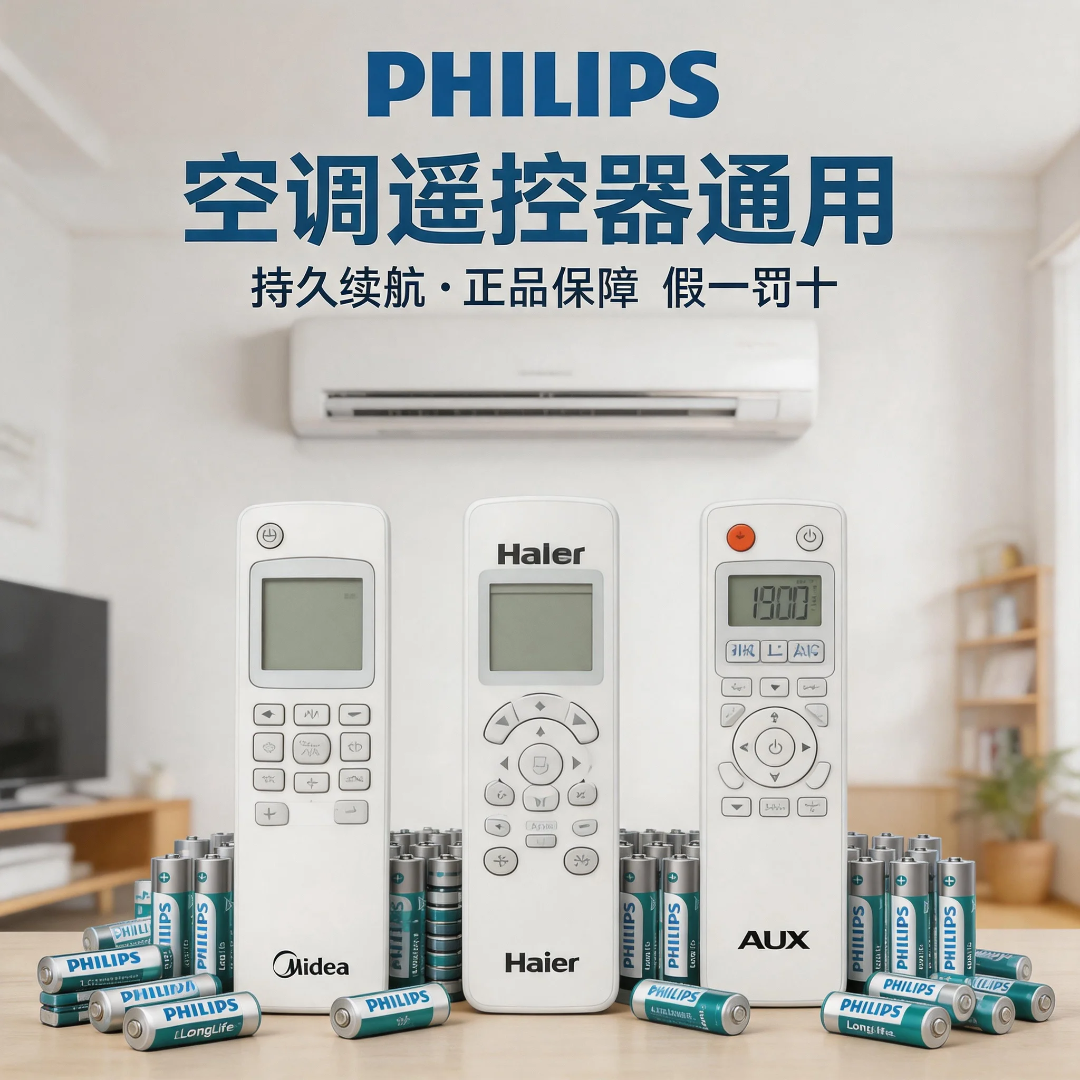 Philips/飞利浦5号7号电池碳性五七号通用电池空调电视遥控器挂钟商品图