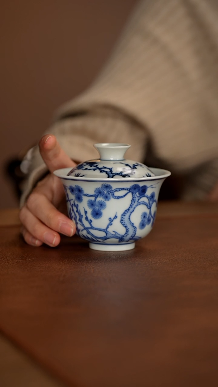 【闪购商品】瓷片景德镇斌芬陶瓷/松竹梅盖碗