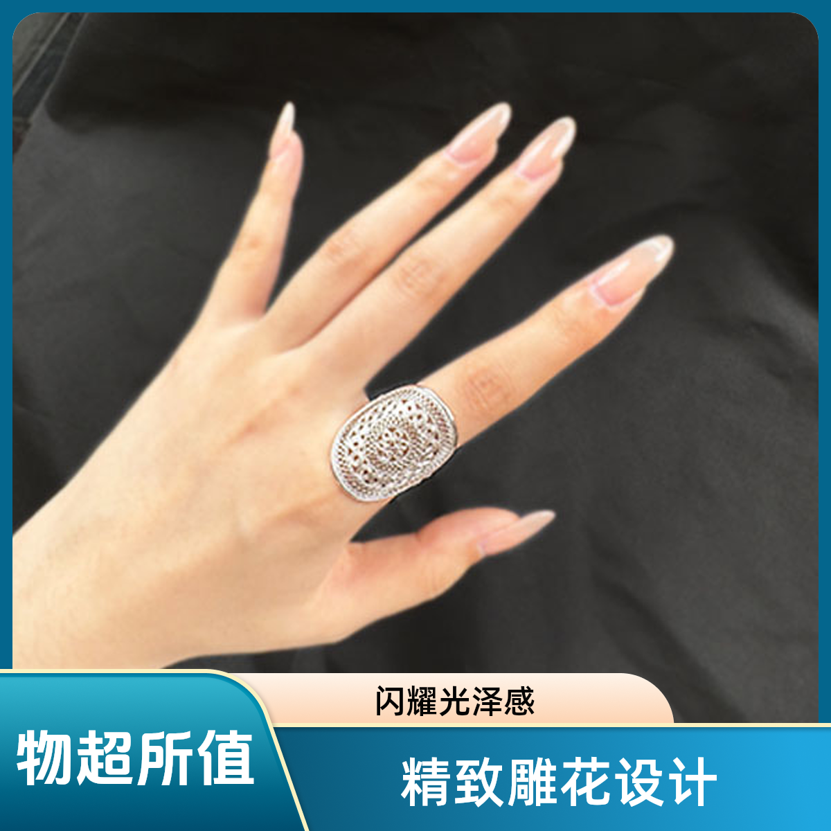 925银戒指 满钻原创设计日韩首饰银戒银制品复古/宫廷风格纯手工