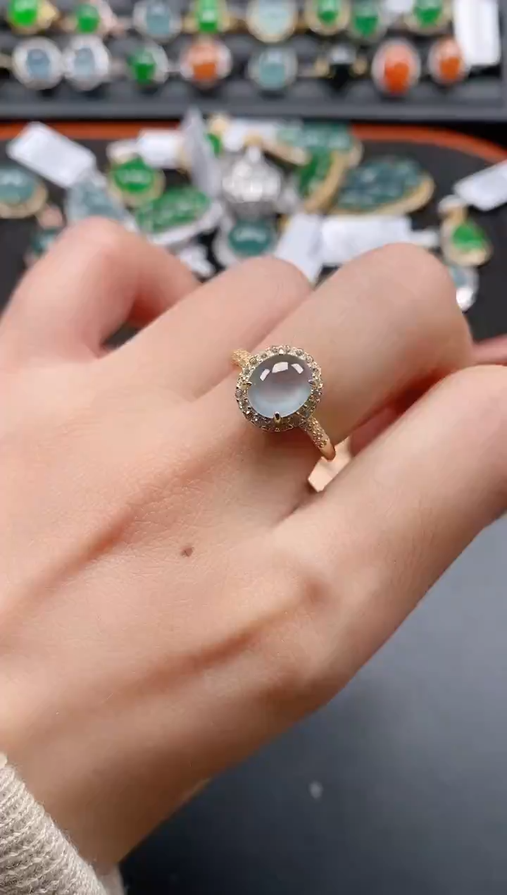 银S925镶嵌戒指翡翠1111