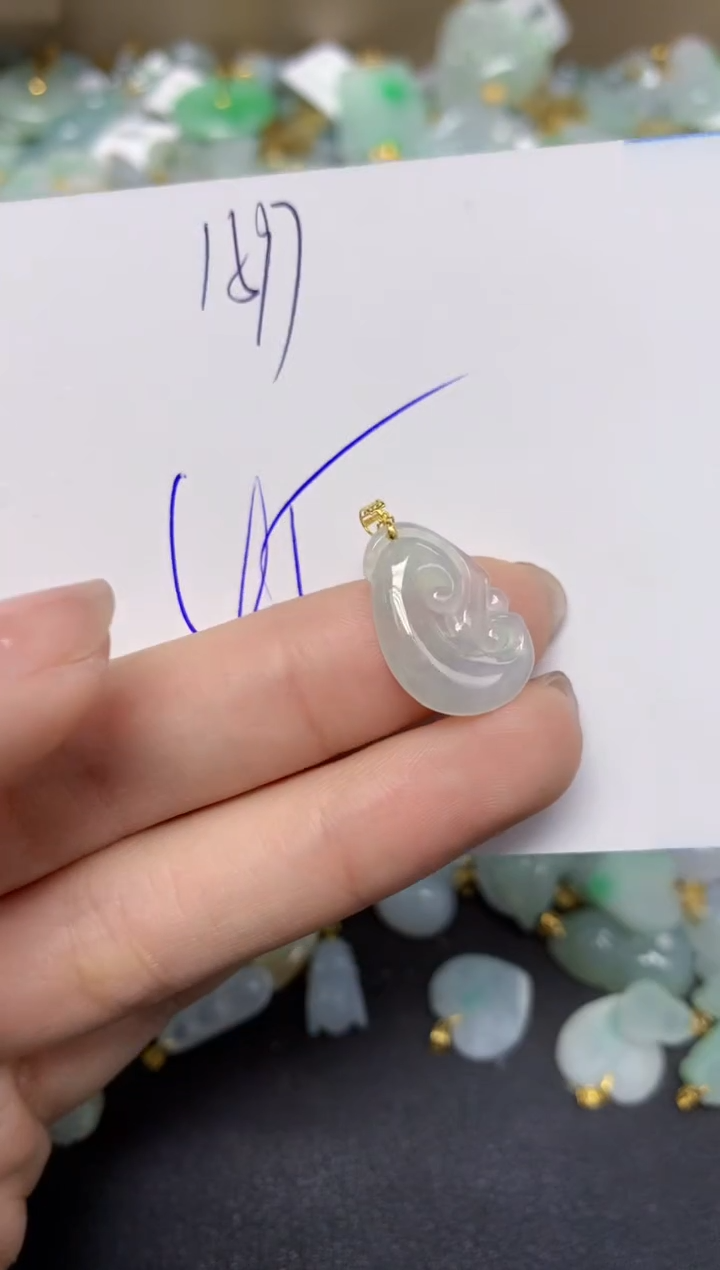 【闪购商品】翡翠颈饰18K金镶嵌 天然翡翠A货