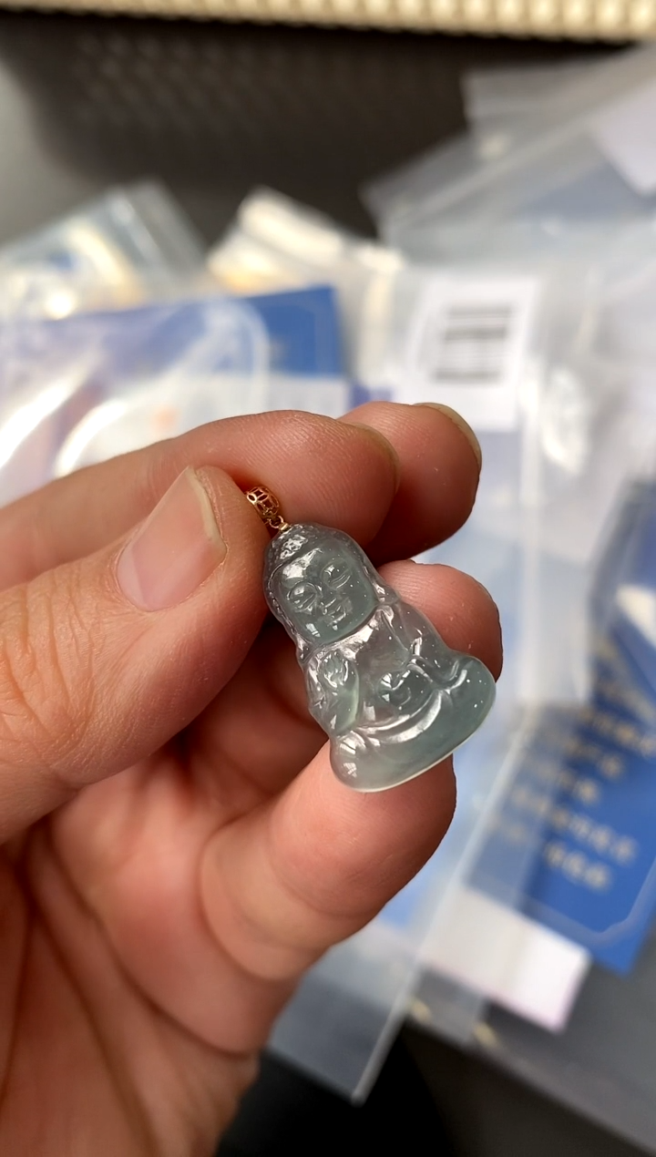 【闪购商品】翡翠颈饰18K金镶嵌买断价