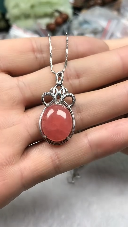 【闪购商品】菱锰矿（红纹石）吊坠(赠链)未镶嵌吊坠