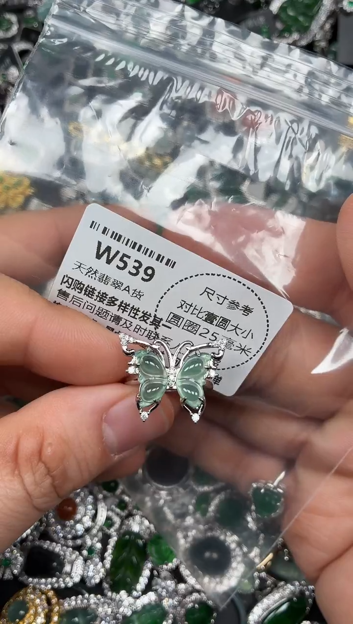 颈饰未镶嵌翡翠W539戒指