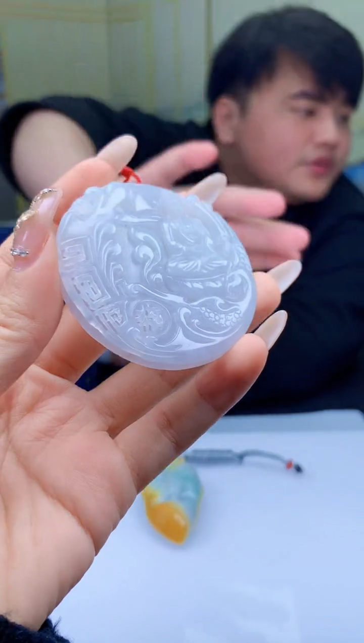【闪购商品】定制翡翠未镶嵌5060ty-毛货挂件187