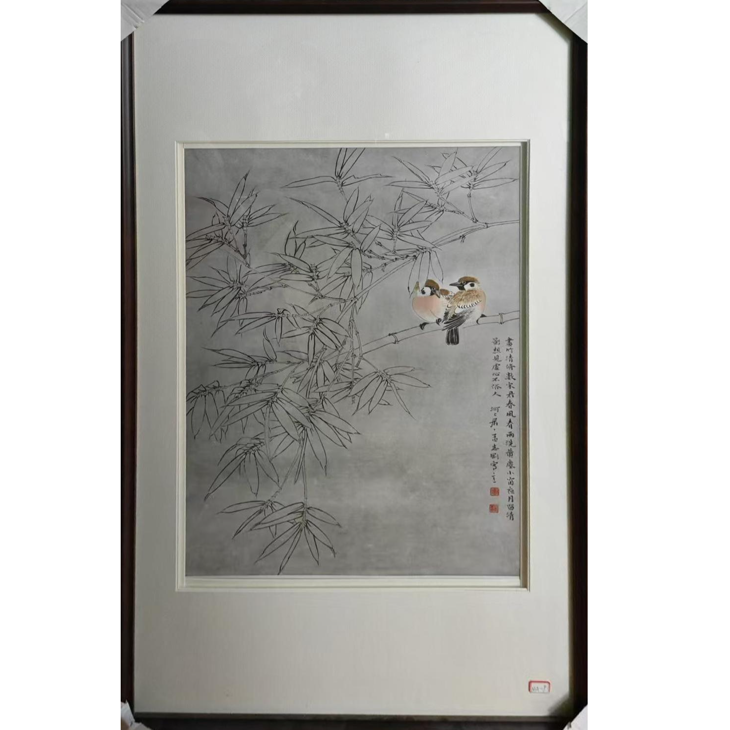 MZG-5-114 花鸟 尺寸47*67 纸本装框