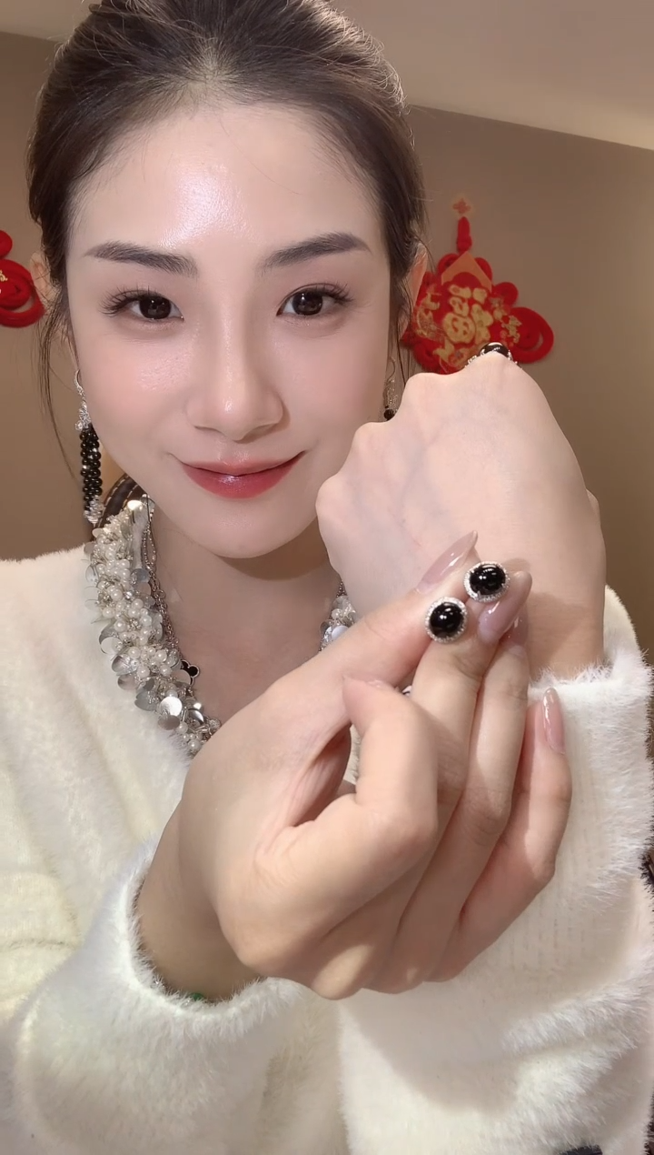 【闪购商品】翡翠耳饰18K金镶嵌A12多样性发货一件