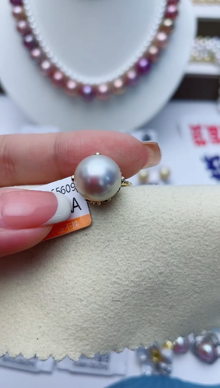 【闪购商品】海水珍珠戒指银S925镶嵌W39