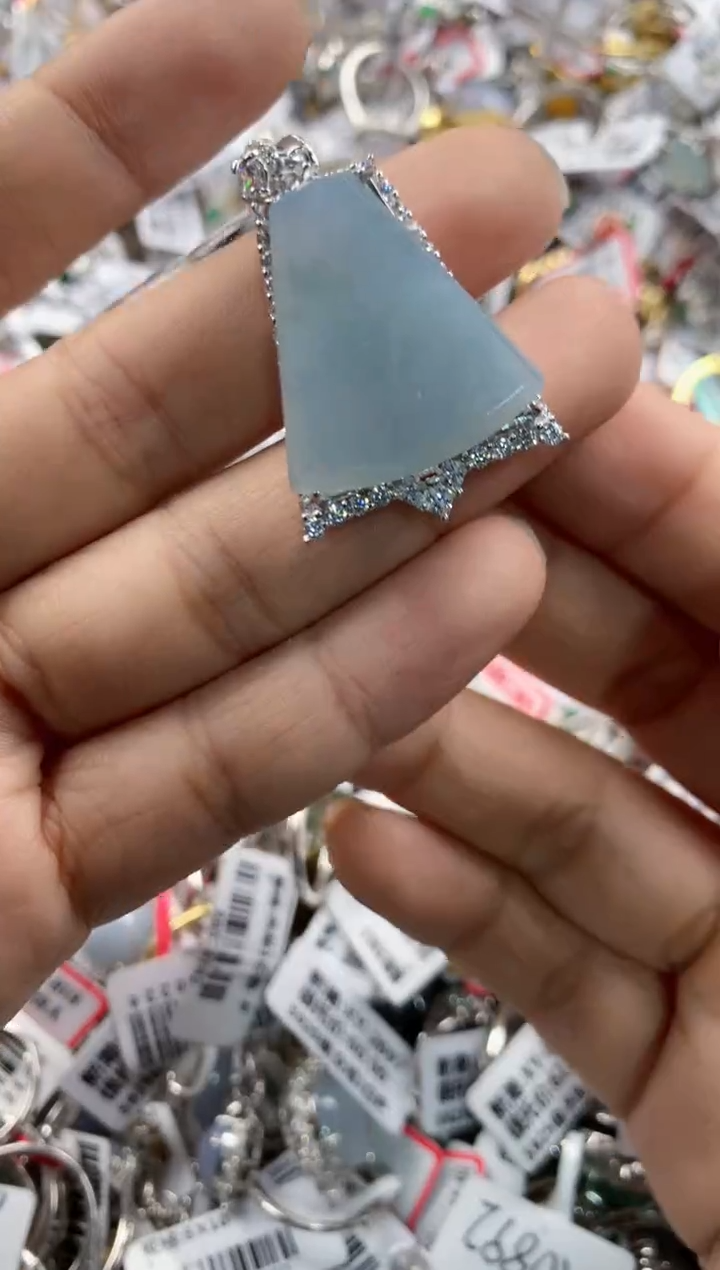 银S925镶嵌戒指翡翠777----8