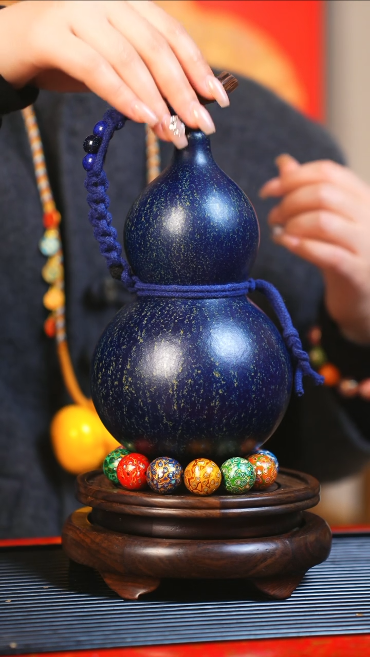 【闪购商品】JF013大漆酒葫芦不包手串及旋转底座