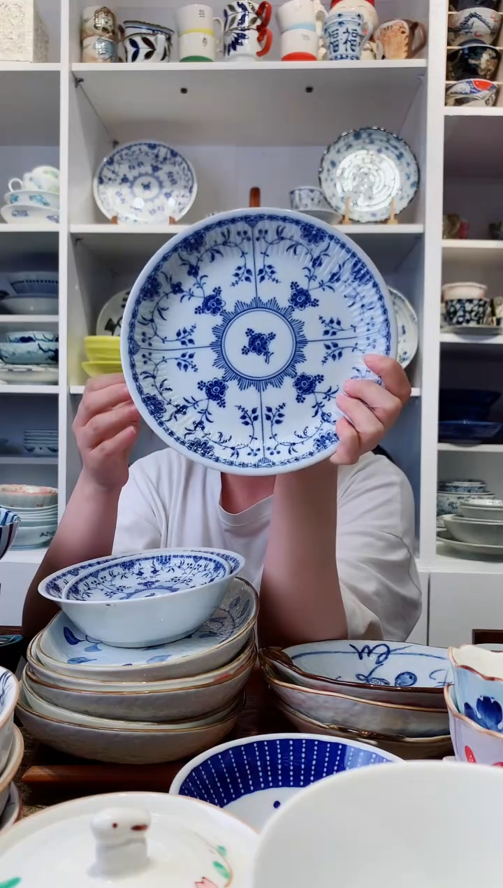 陶瓷【清仓】bloom系列青花中盘