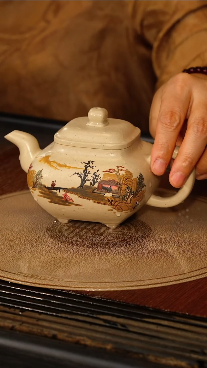 茶壶紫砂宜兴紫砂QYJ 白玉段 传炉 