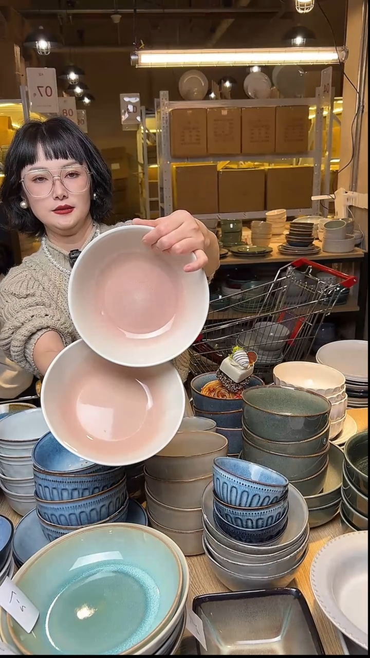 瓷161外贸尾货窑变釉下彩默认微瑕