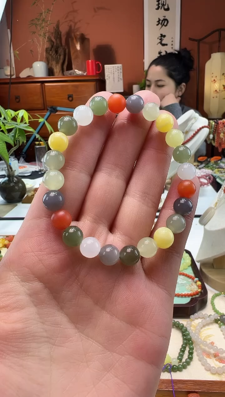 【闪购商品】和田玉手串未镶嵌和田玉多宝
