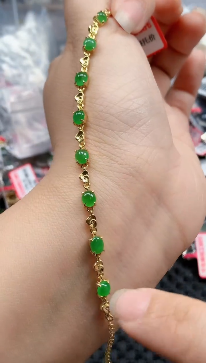 银S925镶嵌戒指翡翠天然A货缅甸翡翠