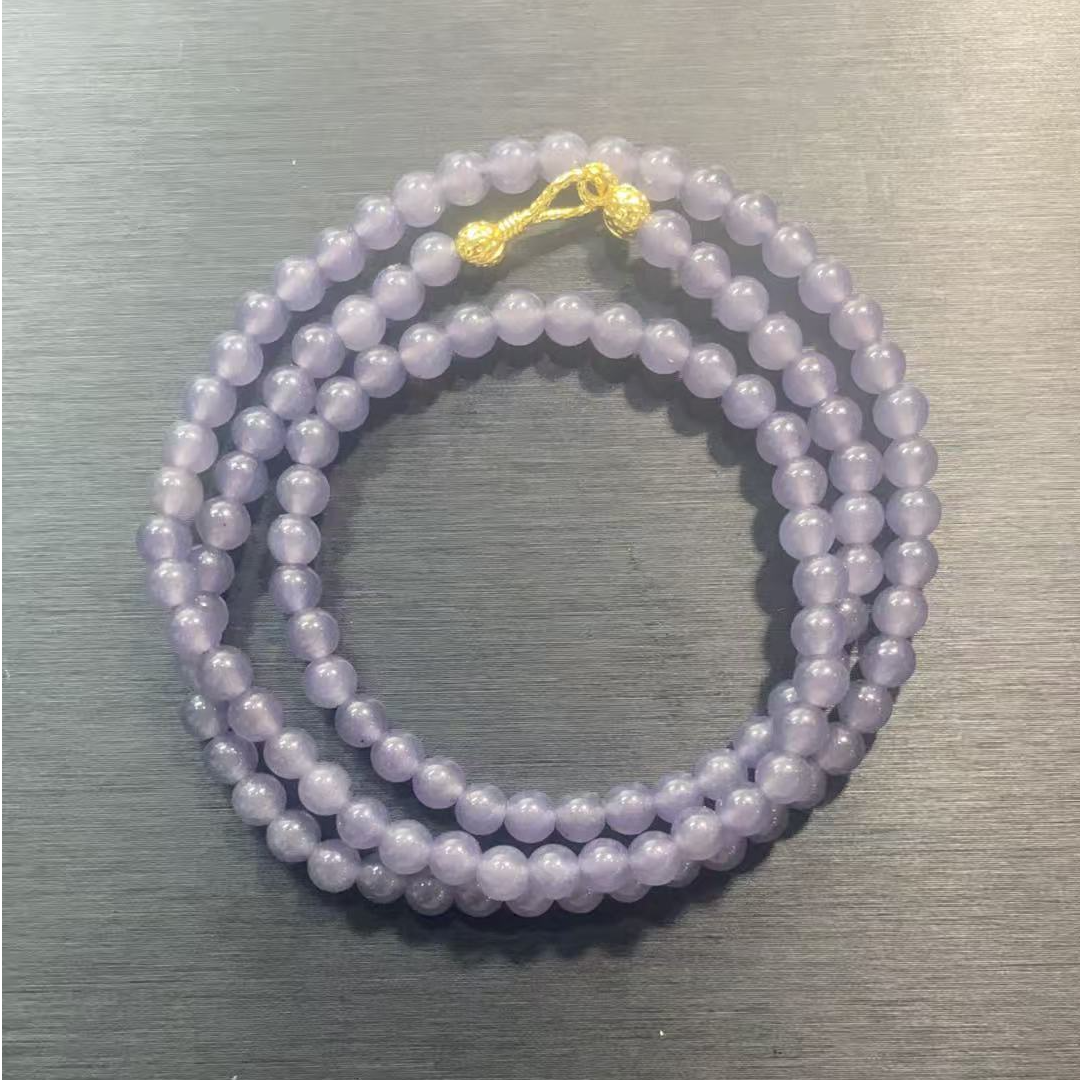 精品时尚紫罗兰毛衣链长链