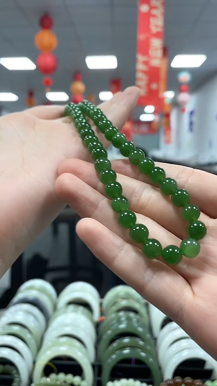 【闪购商品】和田玉未镶嵌颈饰高品碧玉美人链卡8项链一条