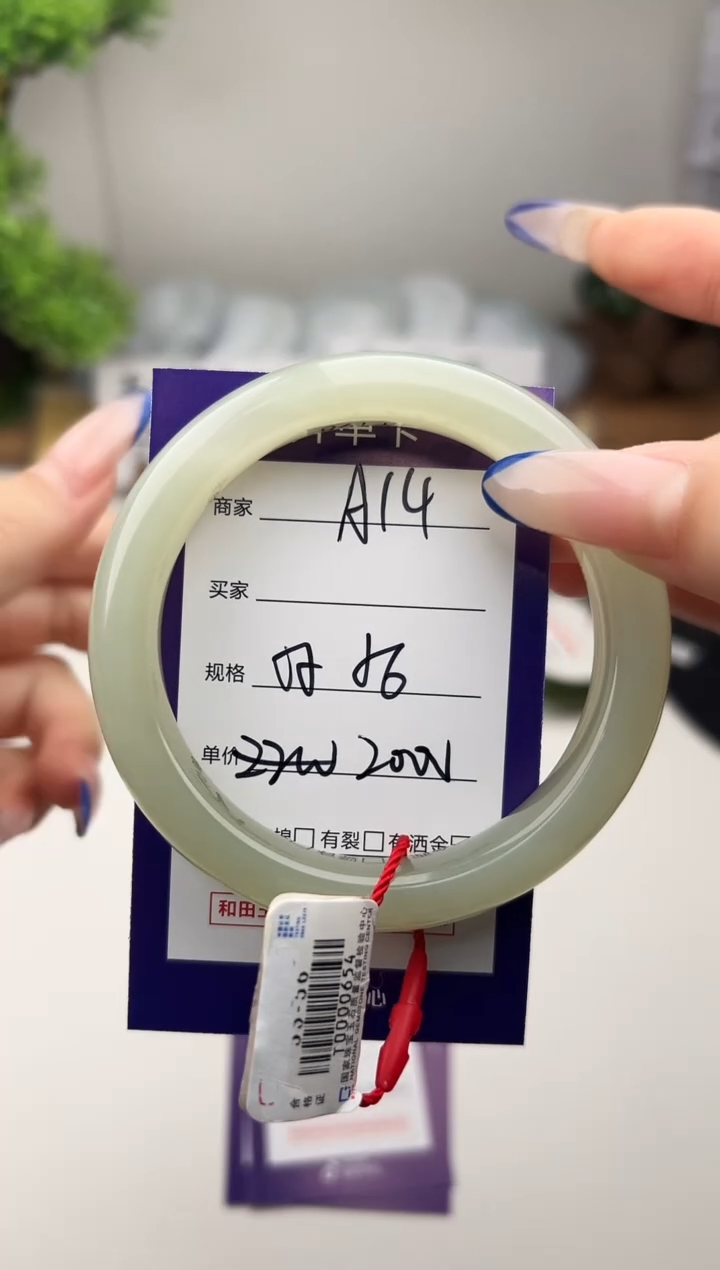 未镶嵌手镯和田玉微色差A14