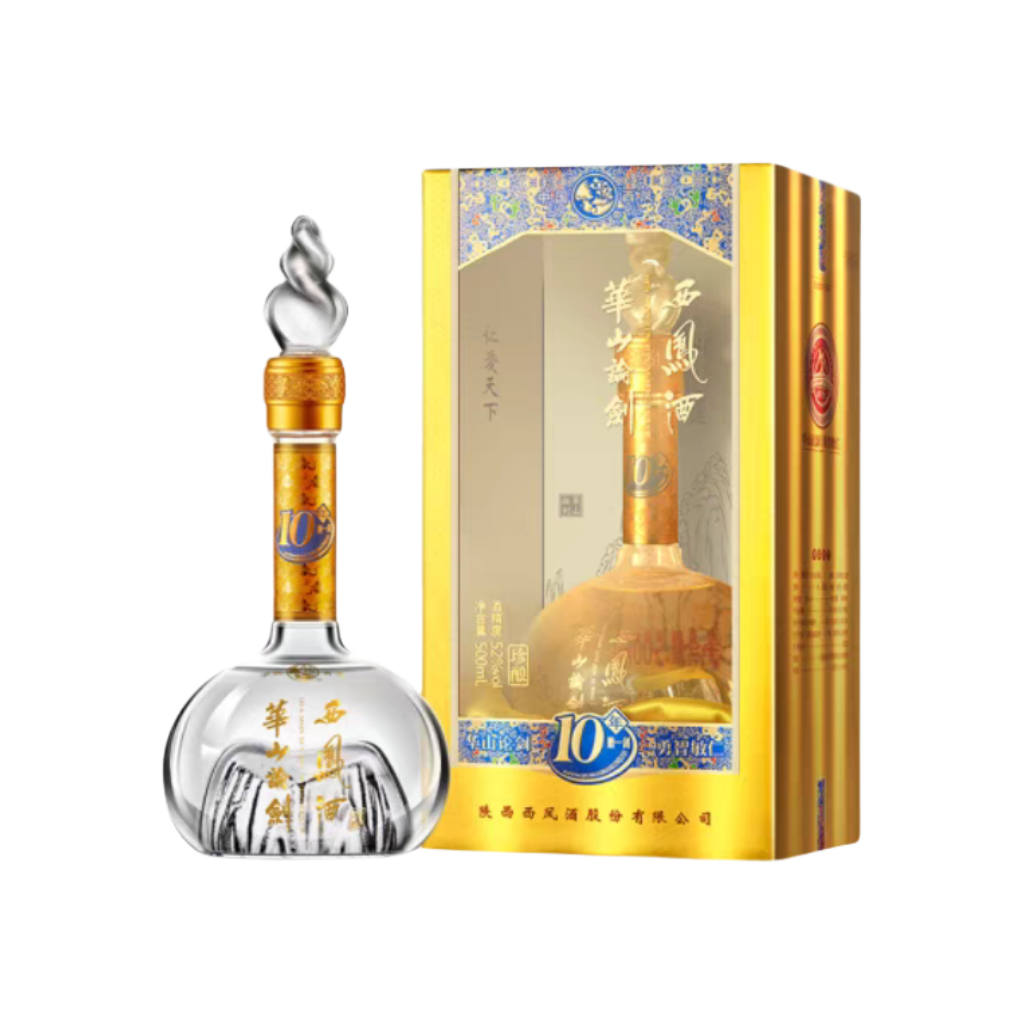 西凤酒【2019年】华山论剑10年 52度500ml*1瓶 凤香型白酒