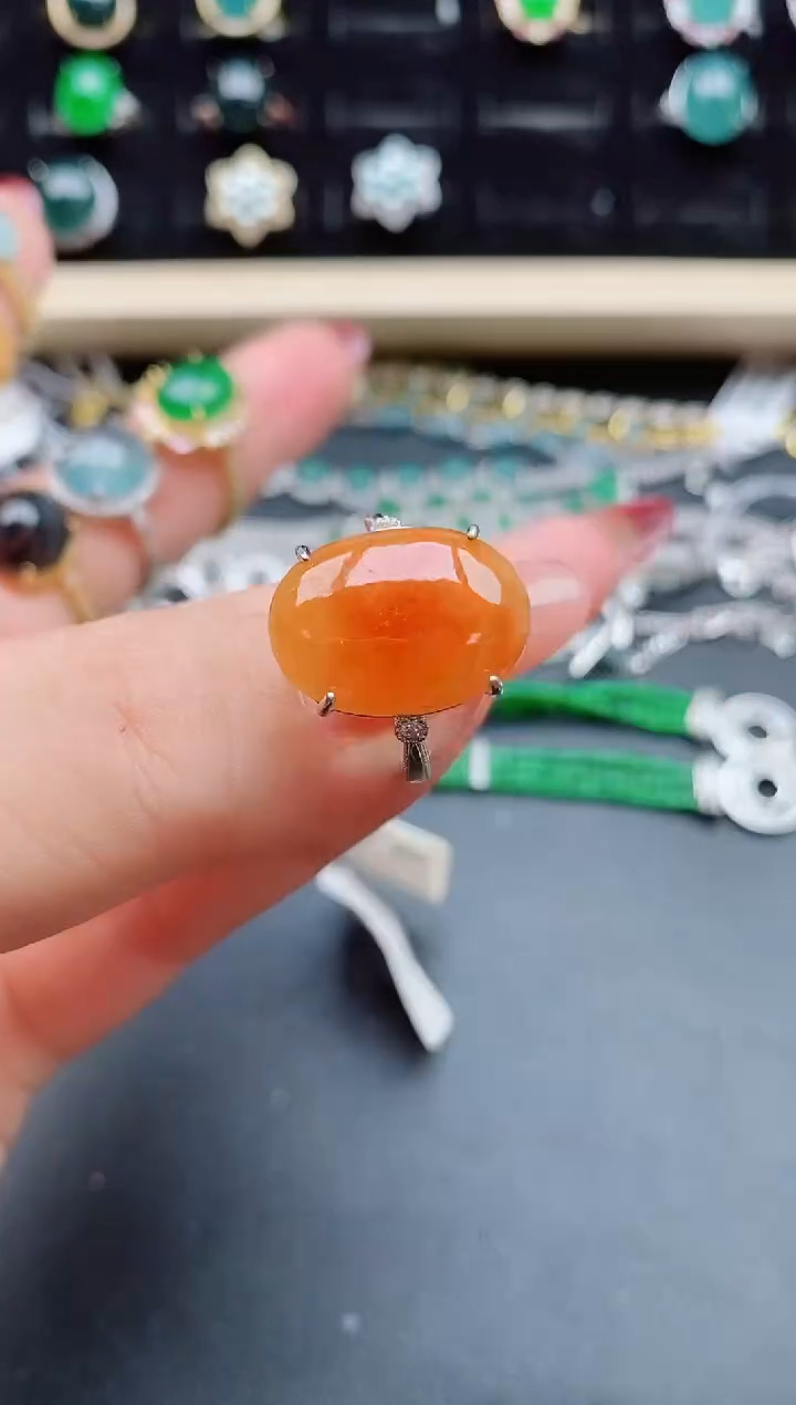 【闪购商品】翡翠戒指银S925镶嵌1231