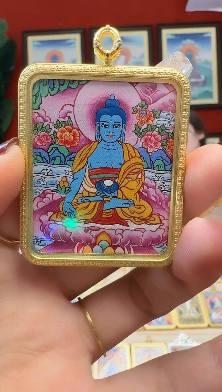 吊坠药老师-热贡纯手绘