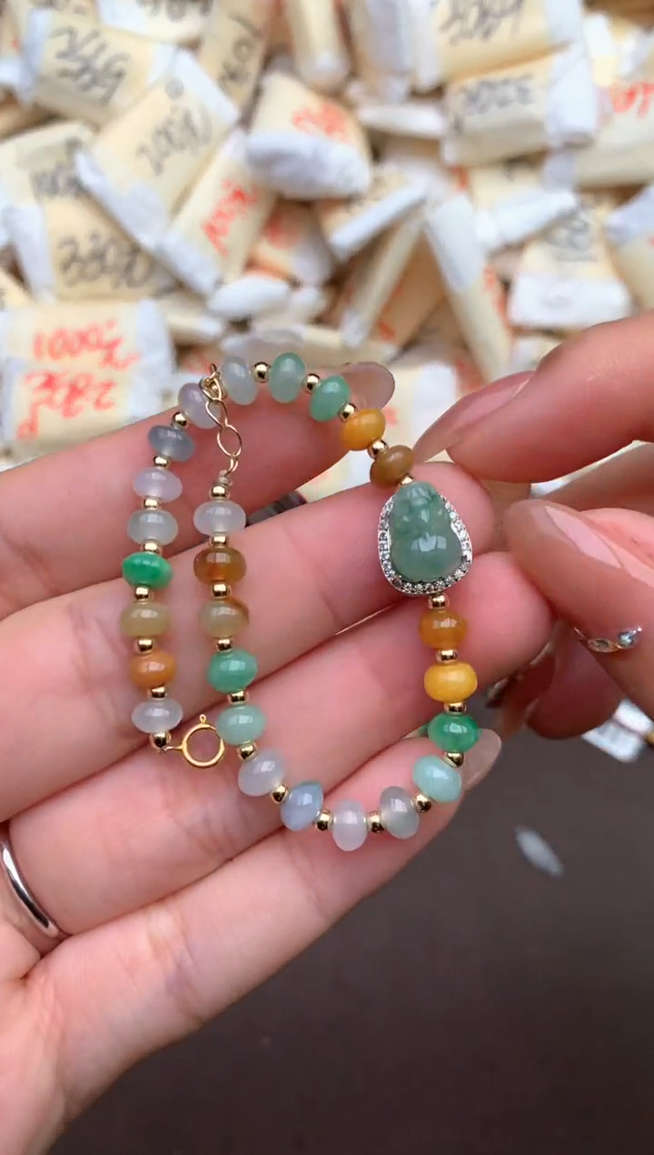 【闪购商品】翡翠手链银S925镶嵌—49
