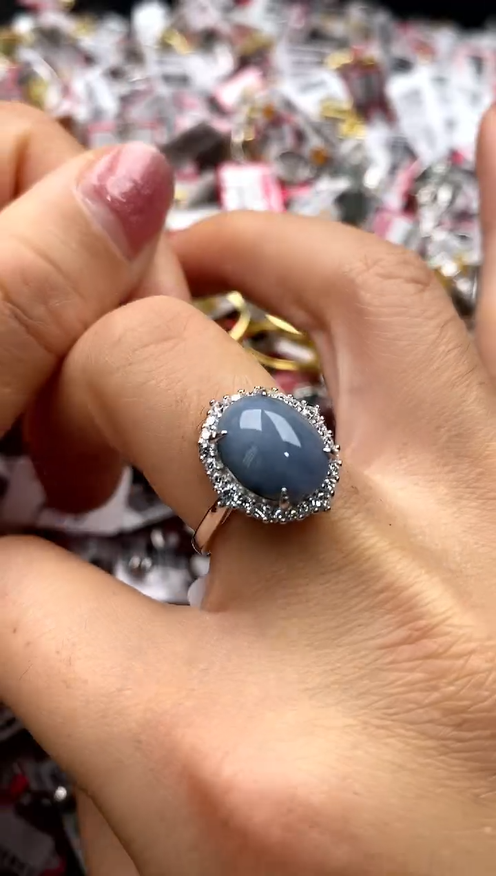 【闪购商品】翡翠戒指银S925镶嵌11111111    7