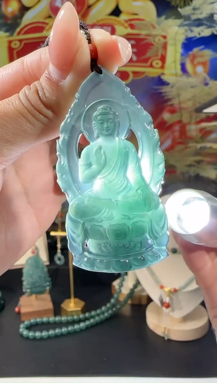 【闪购商品】翡翠吊坠(不含链)未镶嵌阿弥陀佛