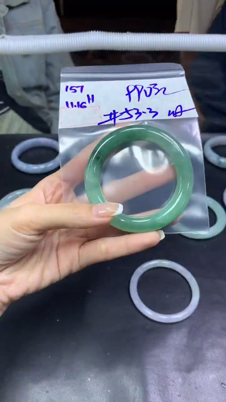 未镶嵌定制翡翠157手镯53.3纹+990元+拍一发一