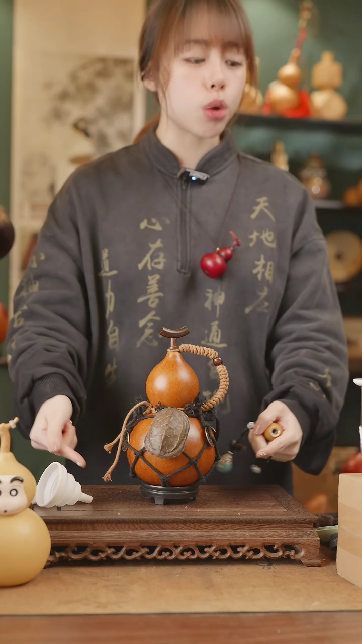 【闪购商品】177号精品天然大漆工艺防渗内胆酒葫芦~