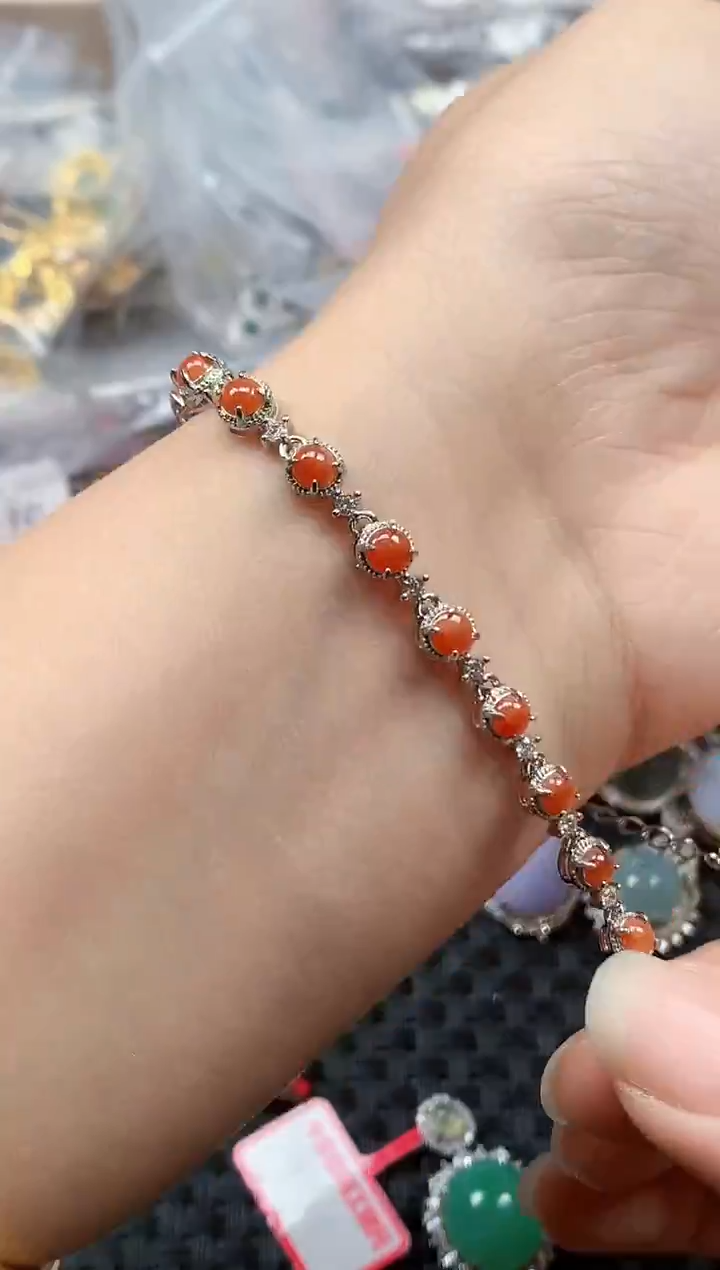 银S925镶嵌戒指翡翠天然A货缅甸翡翠