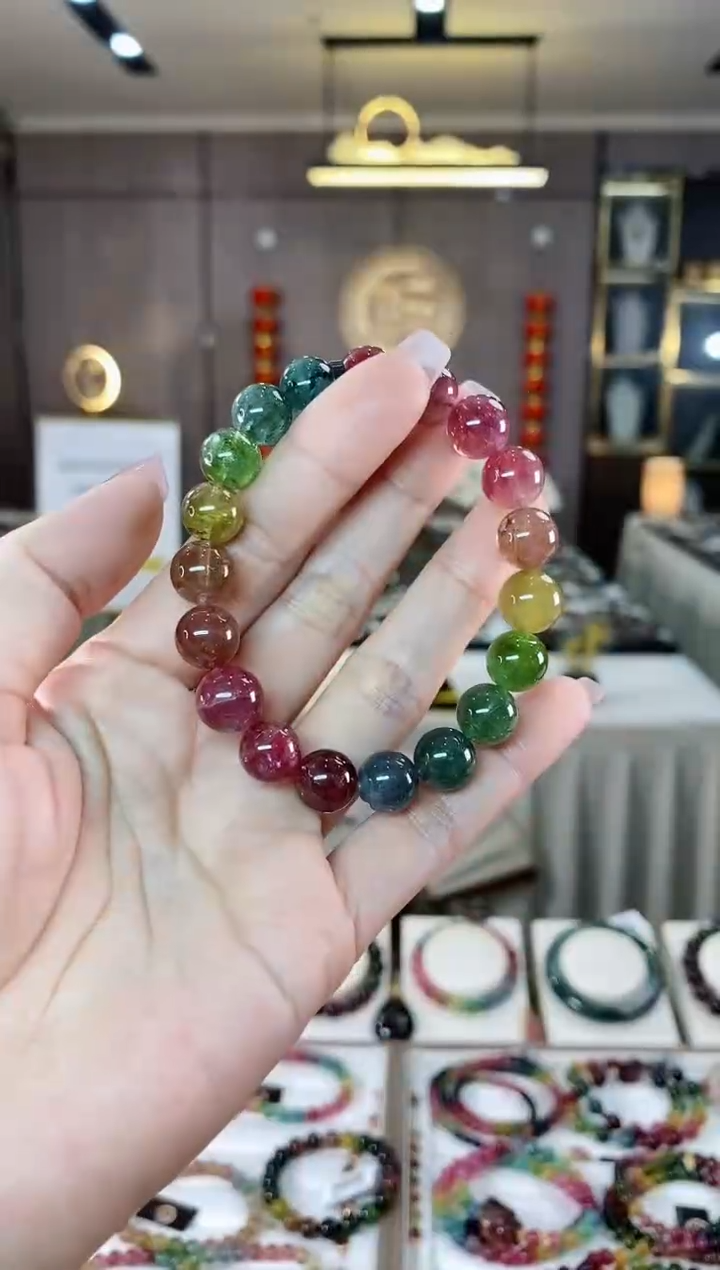 【闪购商品】碧玺单圈手串10mm+未镶嵌（多样性发一条）hon