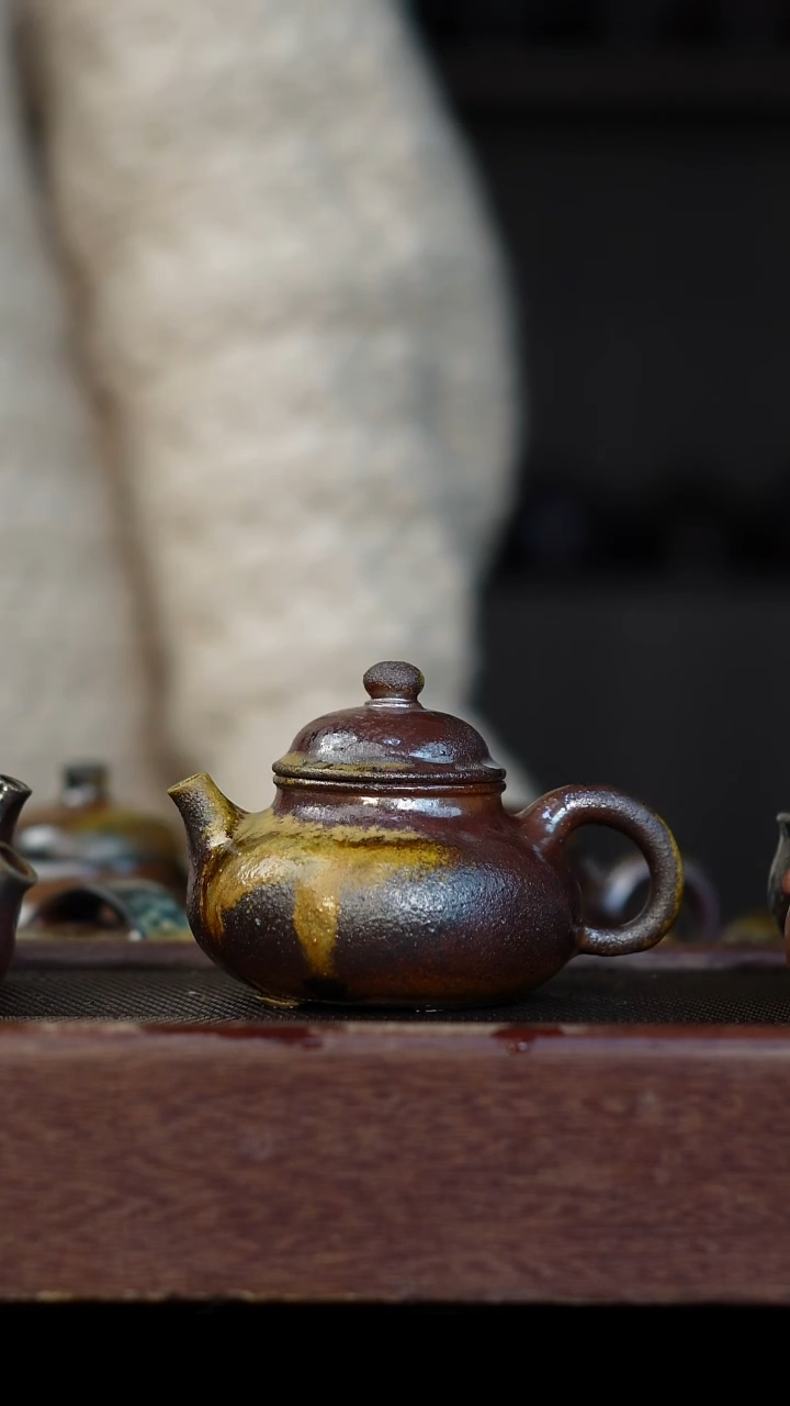 茶壶紫砂柴烧紫砂天青容天