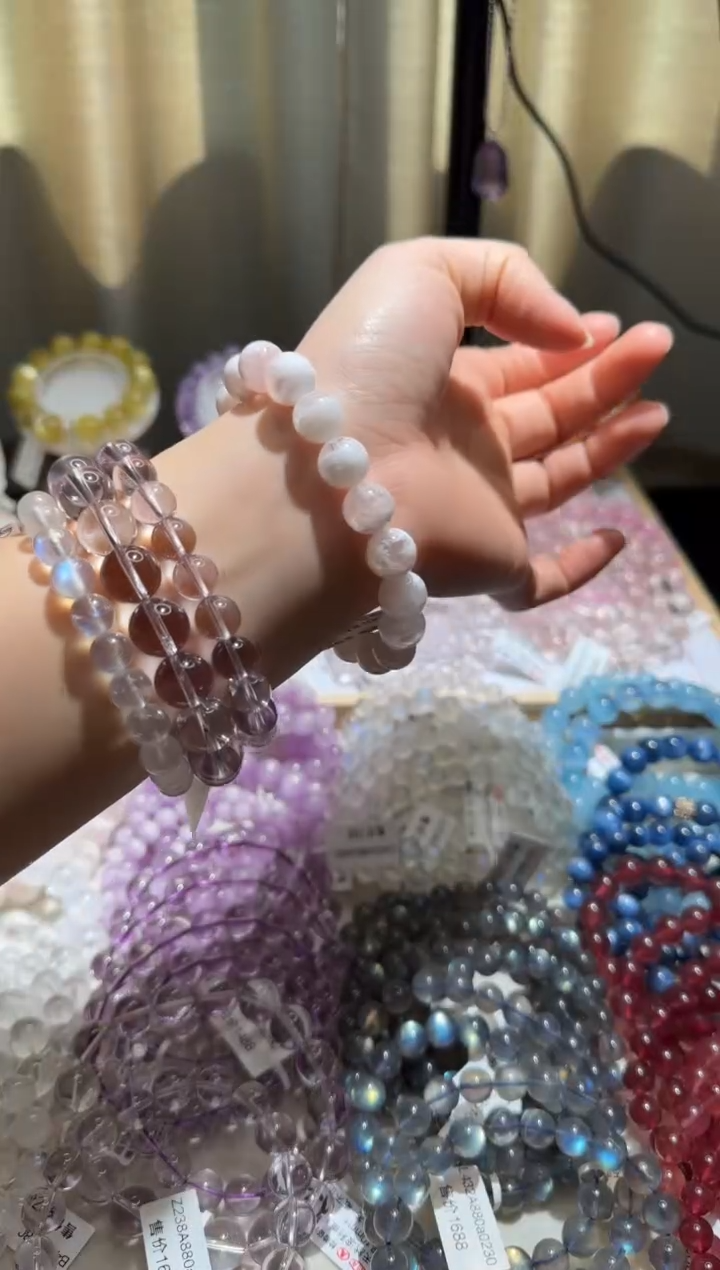 【闪购商品】水晶手链未镶嵌雪花幽灵10mm