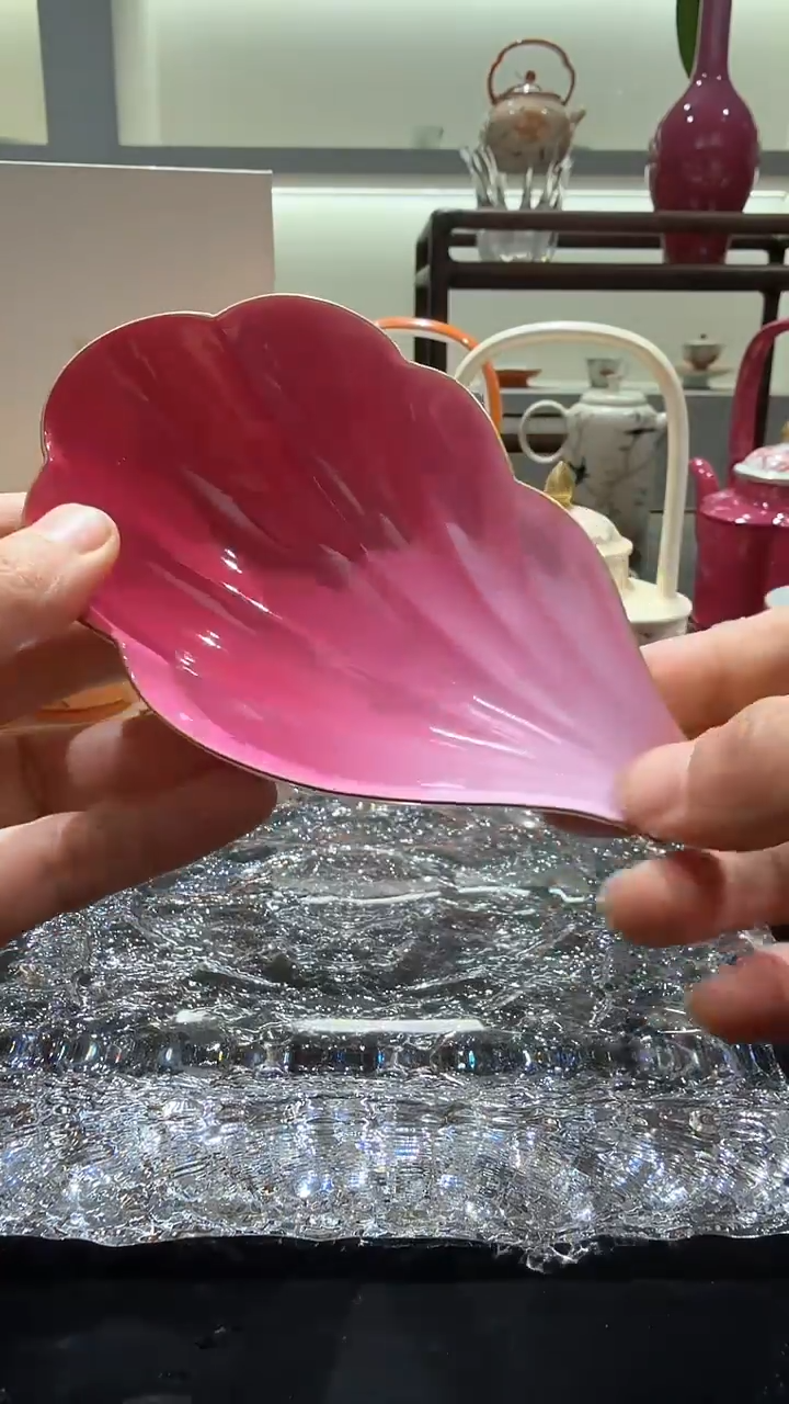 【闪购商品】渐变胭脂红陶瓷茶则