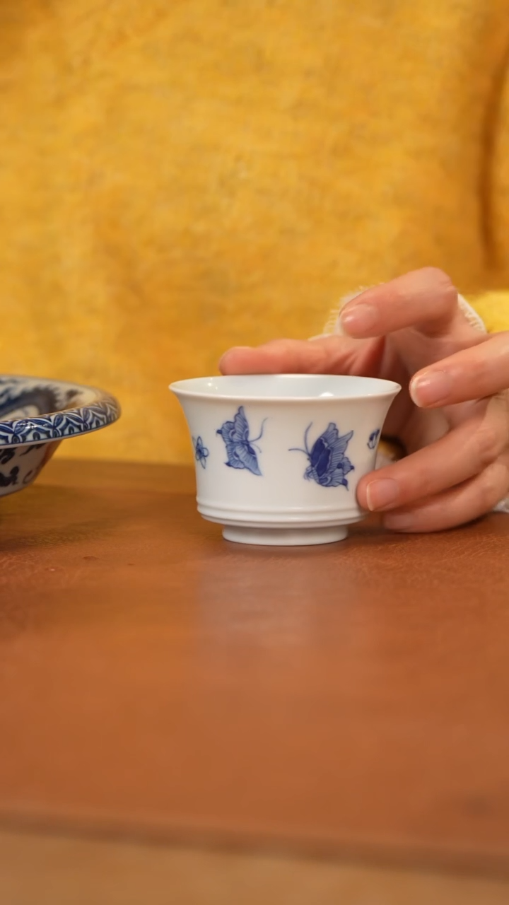 【闪购商品】杯古月蝶恋花马蹄杯