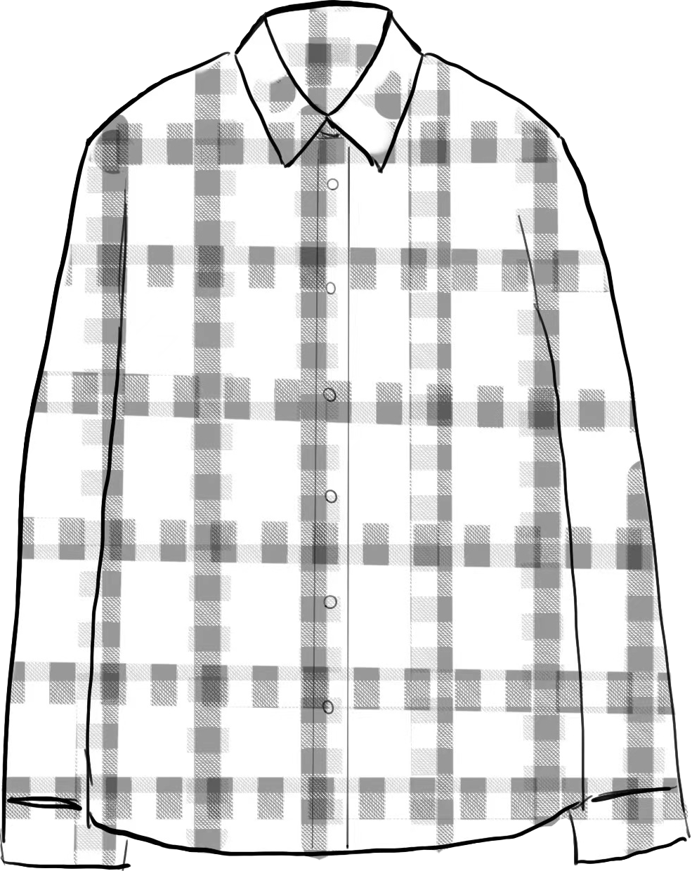 (卡其色）2025秋冬新款经典格纹卡其色彩虹衬衣衬衫RB1